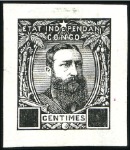 Stamp of Belgian Congo » Congo Belge 1887 Léopold II - Genèse Trois épreuves du coin, sans indication de la vale