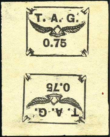 Stamp of Colonies françaises » Guyane française 1921 0,75Fr Winged Helmet on grey paper, superb ve