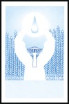 Stamp of Qatar 1994 Day for Water imperf. progressive proofs on a