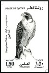 Stamp of Qatar 1993 Falcons imperf. progressive proofs on four pa