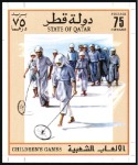 Stamp of Qatar 1993 Childrens' Games imperf. progressive proofs o