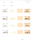 Stamp of Qatar 1993 Mosques imperf. progressive proofs on a page