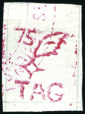 Stamp of Colonies françaises » Guyane française 1921 T.A.G. 75c Red First Issue imperf on vert. la