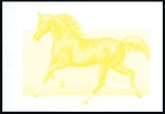 Stamp of Qatar 1997 Horses progressive proofs on 2 pages from the