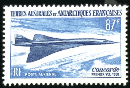 Stamp of Colonies françaises » TAAF 1969 87Fr Concorde ERROR OF VALUE, nh, only 100 pr