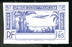 Stamp of Colonies françaises » Côte-d'Ivoire 1940 Plane over Coastline, 4.50Fr value without co
