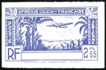 Stamp of Colonies françaises » Côte-d'Ivoire 1940 Plane over Coastline, 4.50Fr value without co