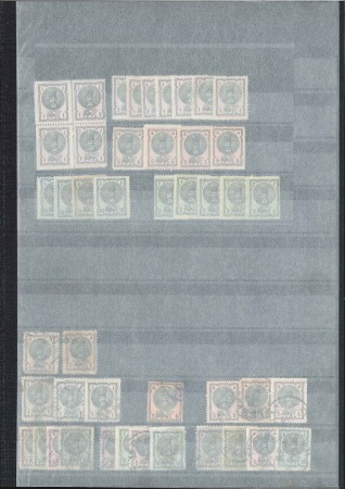 Stamp of Persia 1876-1925 Large stockbook incl. collection and dup