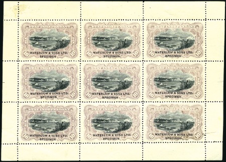 Stamp of Belgian Congo » Congo Belge 1894 « Mols » - Timbres Type du 10 centimes, épreuve publicitaire en feuil