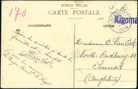 Stamp of Belgian Congo » Belgian Congo WWI 1914-1918 1916 Carte postale expédiée en franchise militaire
