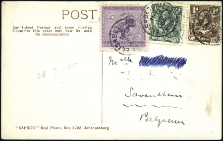 Stamp of Belgian Congo » Congo Belge Affranchissements Mixtes 1925 "Vloors" 40c lilas ainsi que Northern Rhodési