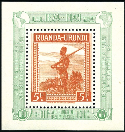 Stamp of Belgian Congo » Ruanda Urundi 1943-49 Tirage Spécial en blocs, blocs "Messages" 