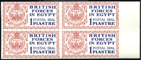 Stamp of Egypt » British Forces in Egypt 1932 1pi Postal Seal imperf. proof in right margin