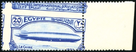 Stamp of Egypt » Commemoratives 1933 Aviation Congress set of 4 with oblique perfo
