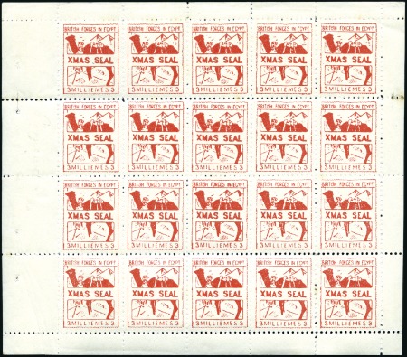 Stamp of Egypt » British Forces in Egypt 1935 Christmas Seal 3m pale vermilion complete she