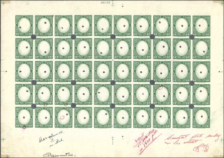 Stamp of Belgian Congo » Ruanda Urundi 1942 Palmiers, épreuves provenant de l'archive Wat