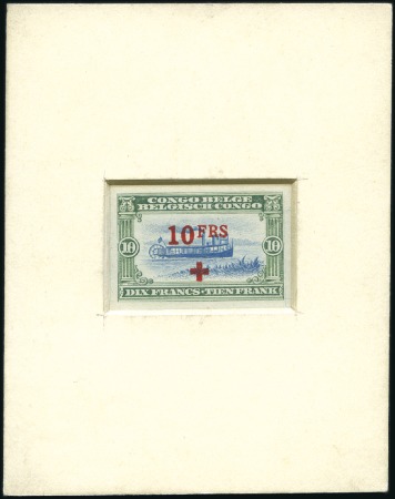 Stamp of Belgian Congo » General Issues from 1909 (June) 1910 Croix-Rouge, épreuve en couleurs adoptées du 