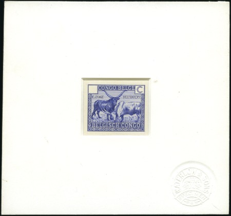 Stamp of Belgian Congo » General Issues from 1909 (June) 1925 "Vloors", nouveau type: élevage, trois essais