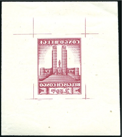 Stamp of Belgian Congo » General Issues from 1909 (June) 1941 Monument du Roi Albert I, 32 épreuves en néga