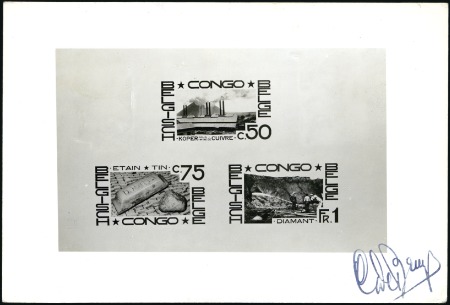 Stamp of Belgian Congo » General Issues from 1909 (June) 1960 Huit épreuves de 10 essais non-adoptés allant