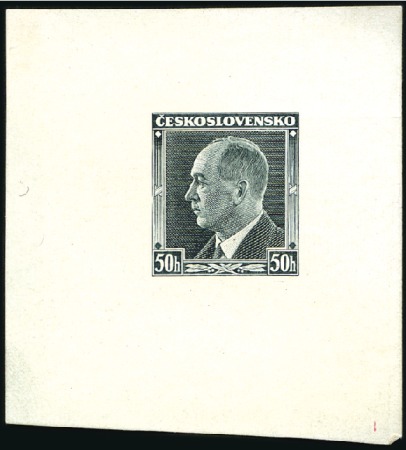 Stamp of Czechoslovakia » Czechoslovakia 1918-1939 1937 Edvard Benes: Single die proof 50H in issued 