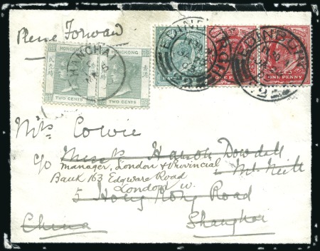 Stamp of Hong Kong 1903 Mourning envelope from Great Britain to Shang