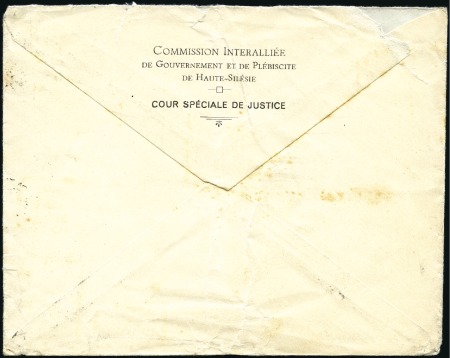 Stamp of Poland » Poland Issues for  Eastern Silesia 1922 HAUTE SILESIE - UPPER SILESIA: Envelope frank