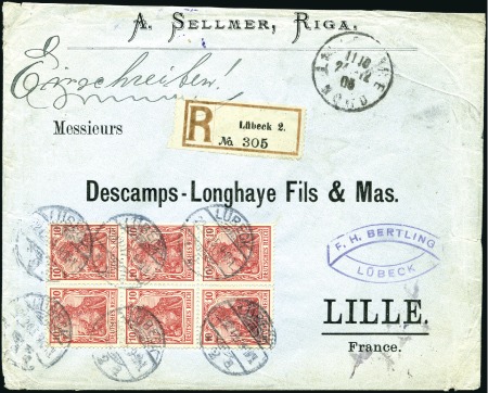 Stamp of Russia » Russia / Soviet Union Collections and Lots 1905-1906 REVOLUTION OF 1905: Group of six registe