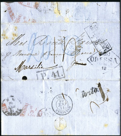 Stamp of Russia » Russia Imperial Pre-Stamp Postal History 1828-1867 Group of 14 prephilatelic or stampless c
