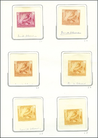 Stamp of Belgian Congo » General Issues from 1909 (June) 1923-25, "Vloors", l'Ensemble UNIQUE d'épreuves et