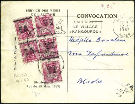 Stamp of Colonies françaises » Algérie 1962 Surcharges EA: un classeur avec 127 lettres e
