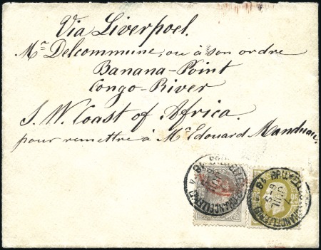 Stamp of Belgian Congo » Belgian Congo Pre-Stamp 1884 Courrier rentrant: Enveloppe de Bruxelles pou