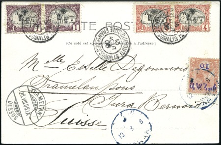 Stamp of Colonies françaises » Côtes des Somalis 1906 Affranchissement mixte Côte des Somalis + Eth