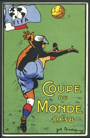 Stamp of Large Lots and Collections 1938 WORLD CUP: "Coupe du Monde 1938" postcard by 
