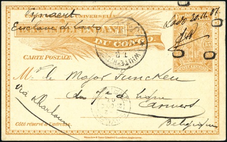 Stamp of Belgian Congo » Lado Enclave 1907 Entier postal à 15 centimes provenant de Loka