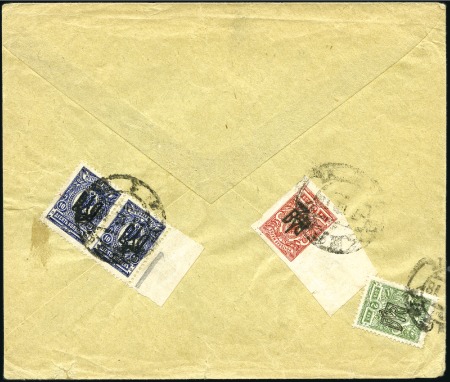 Stamp of Ukraine 1918 Censored cover to Austria franked at back sma