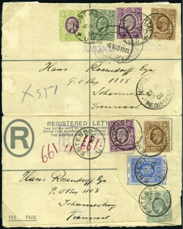 Stamp of Belgian Congo » Belgian Congo Expeditions KASSNER: 1908 Enveloppe recommandée de l'Est Afric