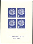 Stamp of Israel » Israel 1948 "Doar Ivri" Yehuda Essays 1948 "Souvenir Sheets" of four dated 5.4.1948, one