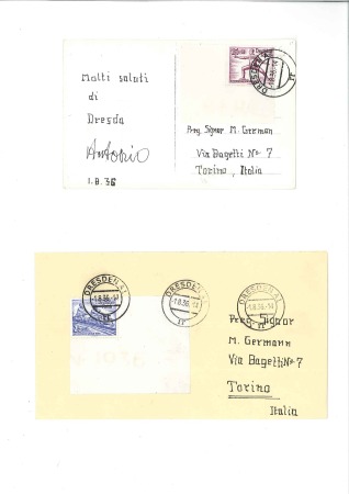 Stamp of Germany » German Empire » German Empire, 1933/45 Third Reich Four envelopes with 1936 Olympic frankings incl. t