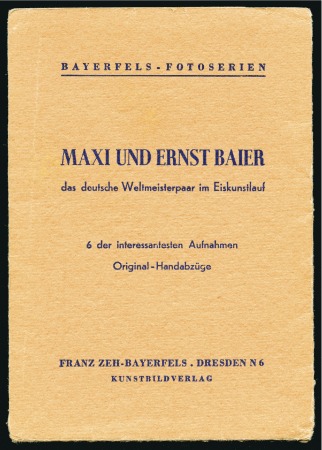 Stamp of Olympics Photographs: Maxi und Ernst Baier figure skating G
