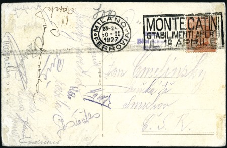 Stamp of Large Lots and Collections 1927 MITROPA FOOTBALL TOURNAMENT: 1927 Postcard se