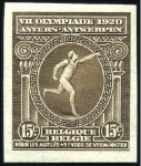 Stamp of Olympics » 1920 Antwerp Belgium 1920 Olympic set of three IMPERF., mint hi