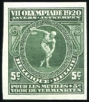 Stamp of Olympics » 1920 Antwerp Belgium 1920 Olympic set of three IMPERF., mint hi