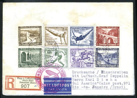 Stamp of Olympics A stunning assembly of Zeppelin mail with a vast a