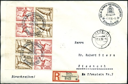 Stamp of Germany » German Empire » German Empire, 1933/45 Third Reich Olympic Bell cancel: Attractive and valuable assem