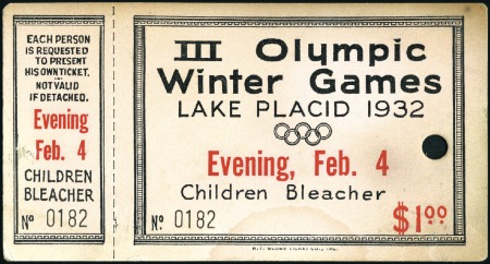 Stamp of United States Tickets: Children Bleacher ticket for evening of F