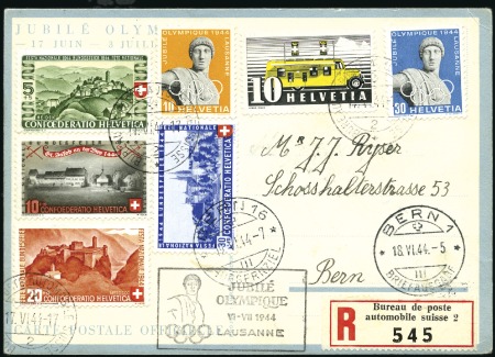 Stamp of Switzerland / Schweiz Group of three covers, one Olympic Jubilee officia