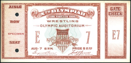 Stamp of United States Combined with 115326

Tickets: Wrestling in the 