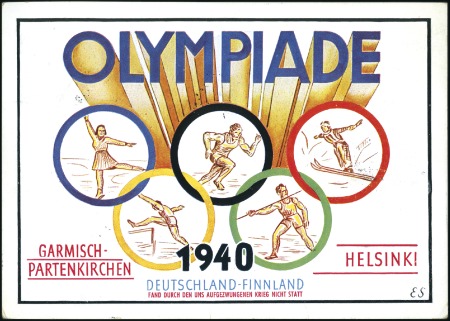 Stamp of Germany » German Empire » German Empire, 1933/45 Third Reich 1940 & 1941 Garmisch-Partenkirchen Sport Week, thr