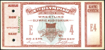 Stamp of United States Combined with 115326

Tickets: Wrestling in the 